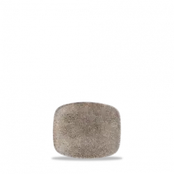 Churchill Raku Quartz Black Oblong Chefs Tallrik 12,6x15,4cm
