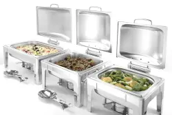Chafing dish GN 1/2 satin finish 4 liter