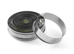 Pastry cutter set 14 pieces - s.s. round plain 19-112 mm