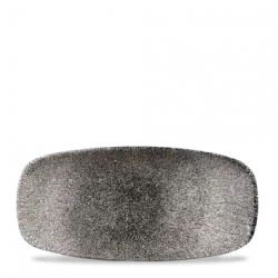 Churchill Raku Quartz Black Chefs Oblong Tallrik 12,7x26,9cm