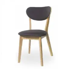 Stol "Tina" med rygg och sits i läder