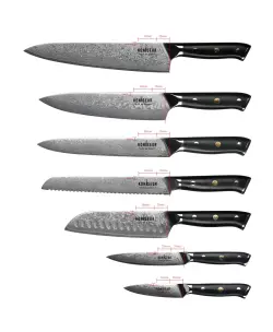 Knivset Koniseur - komplett med 7 delar