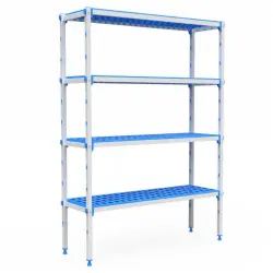 Hyllsystem med 4 hyllor, djup 555mm