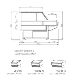 Kassadisk 12, Europa, 1250x1285x905mm