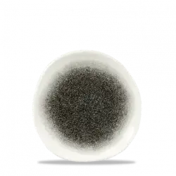 Churchill Raku Quartz Black Round Trace Tallrik 18,6cm