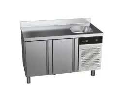 Kylbänk med 2 dörrar och ho - Concept - 1342x700x850mm - Fagor