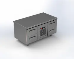 Grillkylbänk Dayton med 4 lådor - 1200x660x660mm