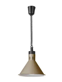 Värmelampa justerbar, HENDI, konisk, beige, 230V/250W, Ø275x(H)250 mm