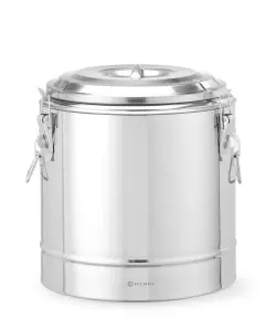 Isolerad transportbehållare, HENDI, Kitchen Line, 19 l, silver, Ø350x(H)400 mm