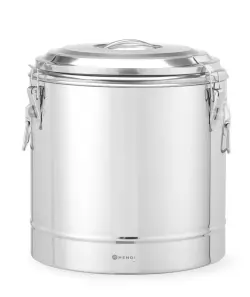 Isolerad transportbehållare, HENDI, Kitchen Line, 31 l, silver, Ø400x(H)445 mm
