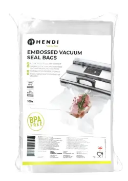 Räfflade vakuumpåsar, HENDI, 100 st, 150 x 250 mm
