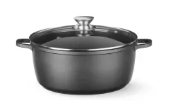 Gryta med non-stickbeläggning, HENDI, 9 L, svart, rund
