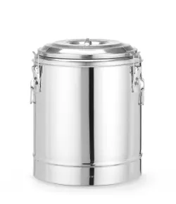 Isolerad transportbehållare, HENDI, Kitchen Line, 23 l, silver, Ø350x(H)440 mm