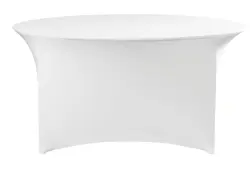 Bordsöverdrag runt, HENDI, vit, Ø1500x(H)760 mm