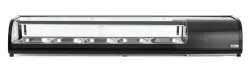 Sushidisk, Arktic, behållare ingår: 5x GN 1/2 (H)40 mm, Svart, 220–240V/190W, 1800x420x(H)265 mm