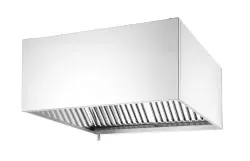 Väggmonterad köksfläkt, HENDI, bultad, silver, 1205x1000x(H)450 mm