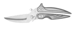 Delbar fjäderfäsax, HENDI, 260 mm