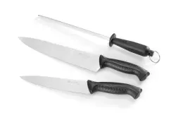 Knivset 3 delar, HENDI, svart, (L)380 mm