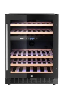Vinkyl, 2 zoner, Arktic, 46 flaskor, svart, 570x595x(H)820 mm