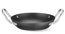 Serveringspanna i kolstål, HENDI, Ø184x216 mm