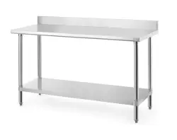 Arbetsbord med stänkskydd, HENDI Budget Line, 1600x600x(H)950 mm