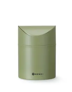 Bordsavfallsbehållare med svänglock, HENDI, 1,2L, Grön, Ø120x(H)165 mm
