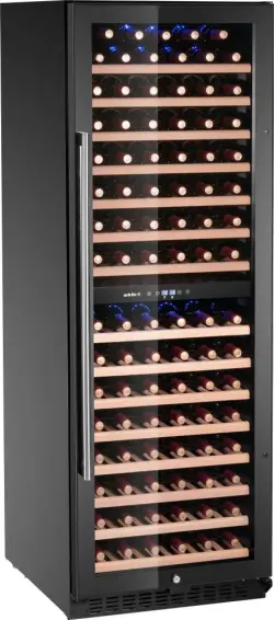 Vinkyl, 2 zoner, Arktic, 131 flaskor, 418L, svart, 680x595x(H)1760 mm