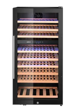 Vinkyl, 2 zoner, Arktic, 91 flaskor, 230L, svart, 569x595x(H)1215 mm