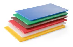 Skärbrädor HACCP GN 1/1, set med 6 färger, HENDI, 6 st, 530x325 mm, rektangulära