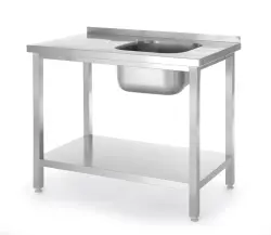 Diskbänk 800x600x850mm med ho 400x400x250mm på höger