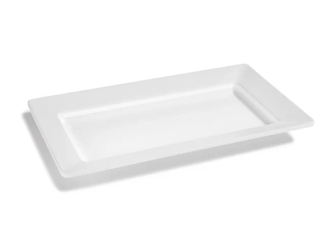 Serveringsfat rektangulärt vit - olika storlekar