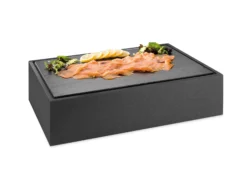 Buffédisplay skifferlook – melamin med träram