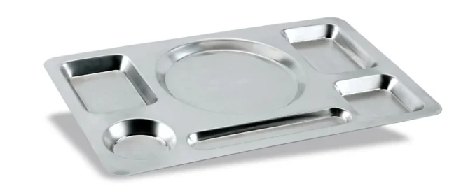 Serveringsbricka 6 Fack 46 x 28,5 cm Rostfritt Stål – Pujadas