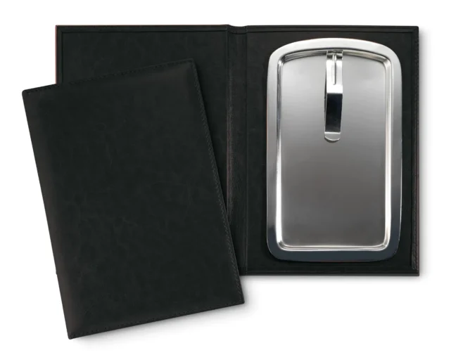 Notahållare 24,5 x 17 cm PU-läder – svart