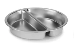 Serveringsform rund delad 3,8 liter rostfritt stål