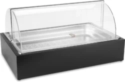Buffédisplay perforerad svart – CUBIC