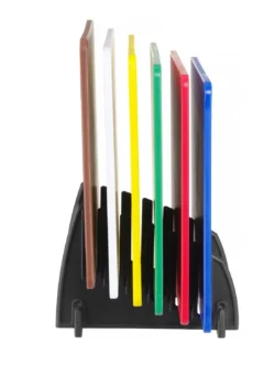 Set med 6 skärbrädor 300x450x10 mm inkl hållare