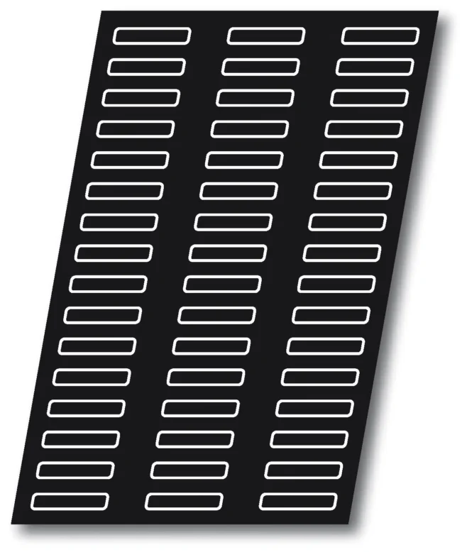 Flexipan form 48 halvcylindrar 8,5 x 1,7 cm