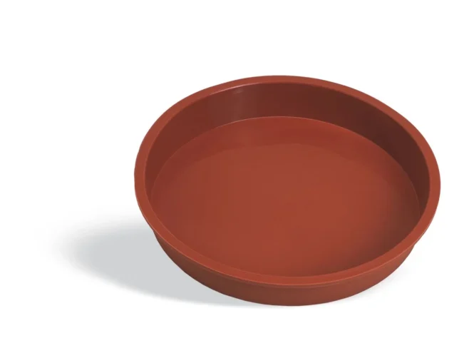 Silikonform hög rund 28 cm röd