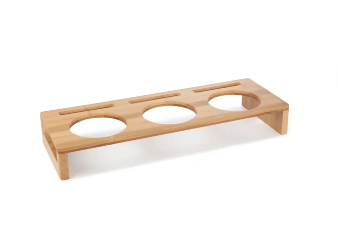 Träbas för 3 minikastruller