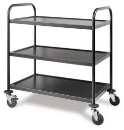 Serveringsvagn 90,5 x 59 cm – svart, 3 plan