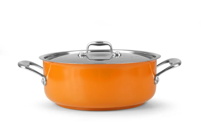 Cool Line gryta 32 cm rostfritt stål orange med lock