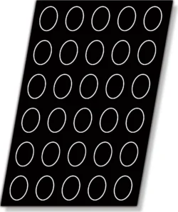 Flexipan-form för 30 ovala savariner 8,5 x 6 cm, höjd 3 cm
