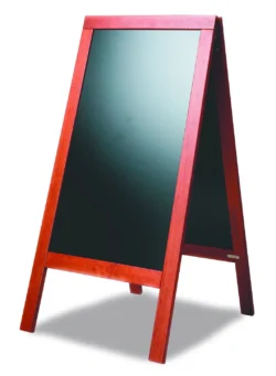 Dubbelsidig A-ställ svart griffeltavla 55 x 85 cm med träram