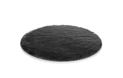 Rund serveringsbräda i svart skiffer 20 cm