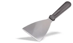 Rengöringsspatel 8 cm i rostfritt stål med svart ABS-handtag