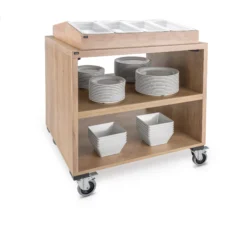 Bestickdispenser 71x33,5 cm svart finish för fyra GN 1/3-kärl