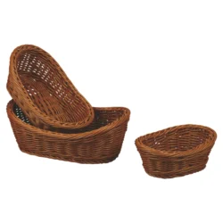 Oval brödkorg 19 x 13 cm polypropen – brun