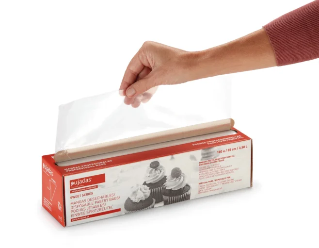 100 engångsspritspåsar 55 cm 3,5 liter klar plast