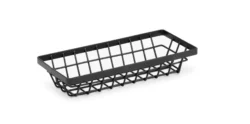 Metallkorg rektangulär 23 x 10 cm – svart